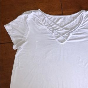 strappy v-neck shirt